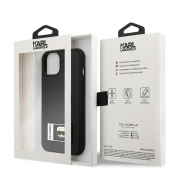 Etui ochronne na telefon Karl Lagerfeld KLHCP13S3DKPK do Apple iPhone 13 Mini 5,4" czarny/black hardcase Ikonik Patch
