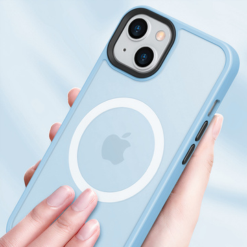 Schützendes MagMat Case für MagSafe für Apple iPhone 14 Matt Sierra Blue