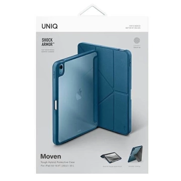 UNIQ etui Moven iPad Air 10.9" 4/5 (2020/2022) Air 11" 6 (2024) Antimicrobial niebieski/carpi blue
