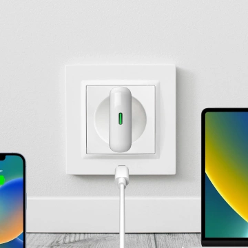 GaN Puro SLIMPRO 30W USB-C PD Wandladegerät Weiß Kompakt