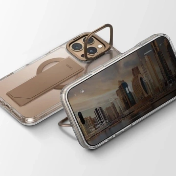 Etui do iPhone 16 Pro UNIQ Heldro Max Złote MagSafe MagClick