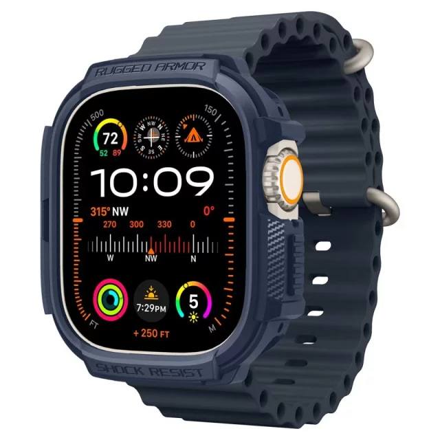 Etui Spigen Rugged Armor für Apple Watch Ultra 1 / 2 (49 mm) Marineblau