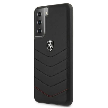 Etui na telefon Ferrari Hardcase do Samsung Galaxy S21 czarny/black hardcase Off Track Quilted