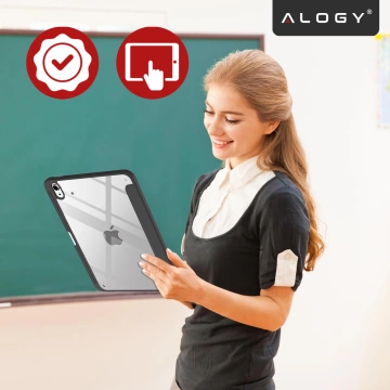 Etui Ochronne do Apple iPad 10.9" 10 Gen 2022 / iPad 11" A16 11 Gen 2025 Hybrydowe z Miejscem na Rysik, Składana Okładka z Funkcją Podstawki 2w1, Alogy HybridBook™ Case – Czarne