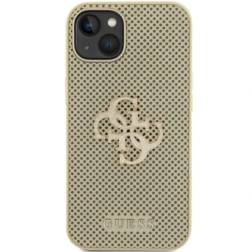 Etui Guess GUHCP15SPSP4LGD für iPhone 15 6,1" złoty/gold hardcase Perforated 4G Glitter