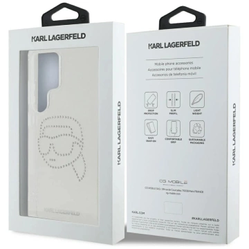 Etui do Samsung Galaxy S25 Ultra Przezroczysty Karl Lagerfeld Rhinestones Karl Head Logo