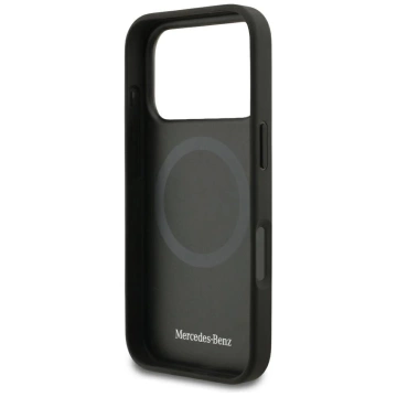 Etui do iPhone 17 Pro Mercedes-Benz Leather Laurel Leaves MagSafe Black