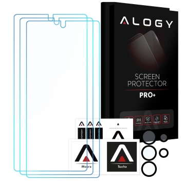 Alogy Glass Pack 3x Gehärtetes Glas für den Bildschirm 9h Glas für das Objektiv für Apple iPhone 14 Pro