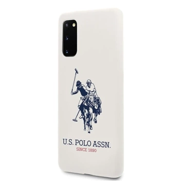 Etui na telefon US Polo Silicone Collection do Samsung Galaxy S20  biały/white
