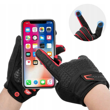 Fahrradhandschuhe XL RockBros Fahrradhandschuhe S169-1BR-XL Schwarz-Rot