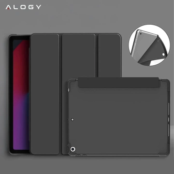 Etui do Apple iPad 10.2" 9/8/7 Gen (2021/2020/2019), Ochronne Smart Case z Klapką i Podstawką, Odporne TPU, Wzmocnione Narożniki, Alogy BookGuard™ – Czarne