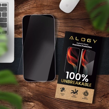 Szkło "NIETŁUKĄCE" do Apple iPhone 16 Plus hybrydowe Alogy Flexi Full Glass 9H płaskie na cały ekran