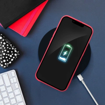 SILIKON-Hülle für Apple iPhone 15, Pfirsich