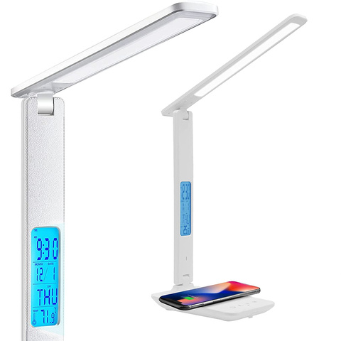 Alogy LED-Schreibtischlampe, Qi 10W Induktionsladegerät mit weißem Display