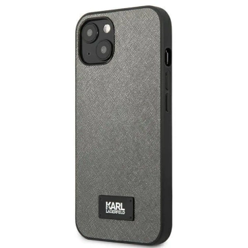 Etui ochronne na telefon Karl Lagerfeld KLHCP13SSFMP2DG do Apple iPhone 13 Mini 5,4" hardcase srebrny/silver Saffiano Plaque