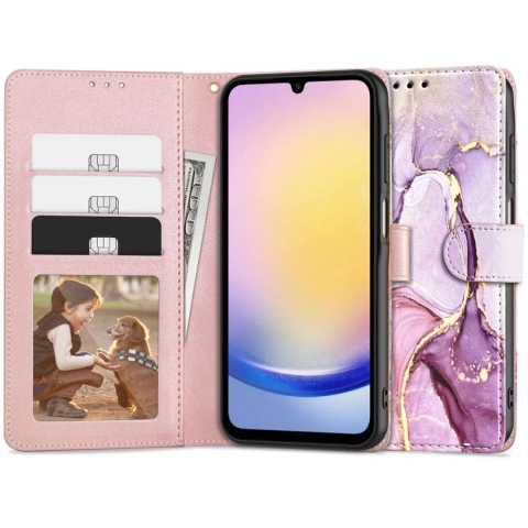 Etui Portemonnaie Wallet für Samsung Galaxy A25 5G Marmor