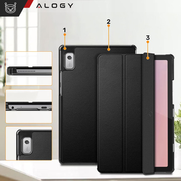 Tablet-Hülle für Lenovo Tab M9 2023 9" TB310XU TB310FU Gehäuse Case Alogy Book Cover Schwarz