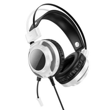Gaming-Kopfhörer Hoco W110 RGB USB-Buchse 3,5 mm Weiß