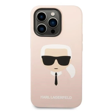 Etui Karl Lagerfeld KLHMP14LSLKHLP do iPhone 14 Pro 6,1" hardcase Silicone Karl`s Head Magsafe