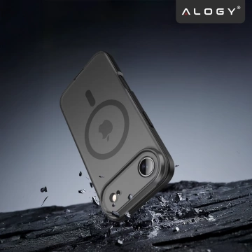 Etui do Apple iPhone 17 Air – matowa obudowa do MagSafe z ochroną obiektywu, smukłe i odporne na zarysowania, idealne dopasowanie – Alogy Skinny MatteCase™ Czarne + 2x szkło hartowane 