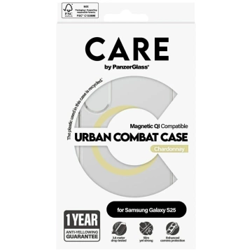 Etui do Samsung Galaxy S25 CARE by PanzerGlass Flagship Urban Combat Chardonnay QI