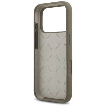 Etui Guess do iPhone 17 Pro Max Silicone Big 4G Script Brown