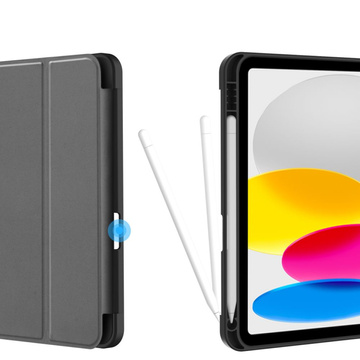 Etui ochronne Alogy Book Cover Pencil Case obudowa z miejscem na rysik do Apple iPad Air 6 2024 11" / 4 2020 / Air 5 2022 10.9" Czarne