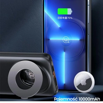 USAMS Powerbank PB62 10000mAh 20W QC3.0+PD Magnetic Wireless Fast Charge nebieski/blue 10KCD17104 (US-CD171)