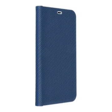 LUNA Book Carbon Holsterhülle für Apple iPhone 15 Pro Max blau