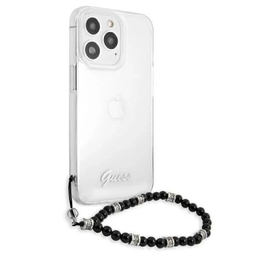 Guess GUHCP13LKPSBK iPhone 13 Pro / 13 6,1" Transparentes Hardcase Black Pearl