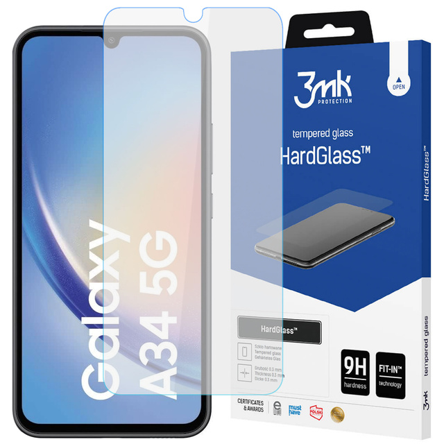 Szkło hartowane do Samsung Galaxy A34 5G 3mk HardGlass na ekran telefonu 9H