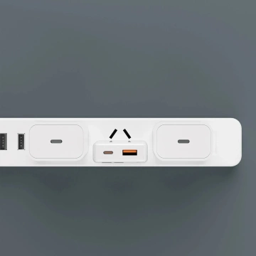 Dudao A30EUT GaN-Wandladegerät 30 W USB-A / USB-C-Kabel USB-C - USB-C - Weiß