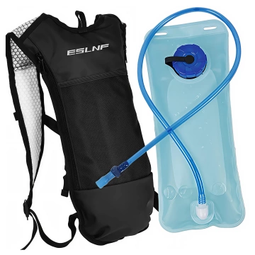 Fahrradrucksack mit 2-Liter-Trinkblase für Radfahrer, Läufer und alle, die gerne Rad fahren, Schwarz