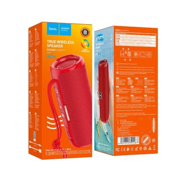 Głośnik Bluetooth HOCO HC16 2×5W 3h Czas Pracy Czerwony