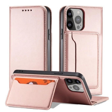 Magnetkartenhülle für iPhone 13 Pro Tasche Kartenetui Kartenhalter Pink