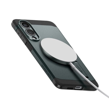 Etui do Samsung Galaxy S25 Edge Spigen Tough Armor Mag Zielono-Czarne