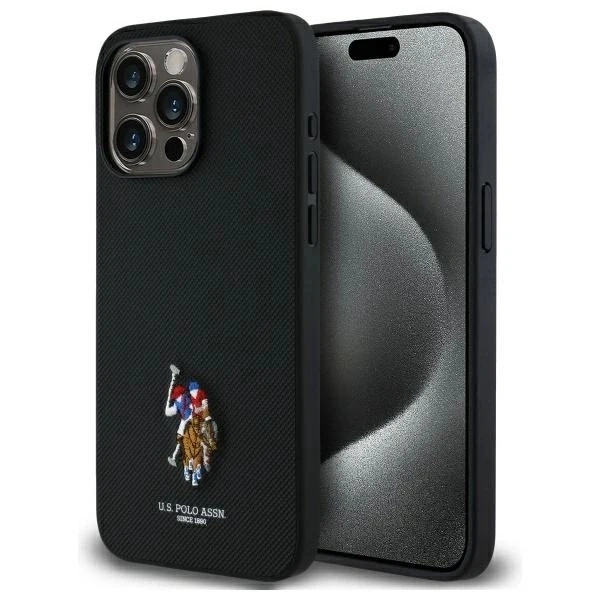 Etui do iPhone 15 Pro Max US Polo Embroidered DH Color Czarne