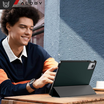 Etui do Lenovo Tab K11 / K11E 11” i M11 10.95" TB330FU / TB330XU / TB331FC Book Case Cover z klapką obudowa futerał pokrowiec Alogy Zielone