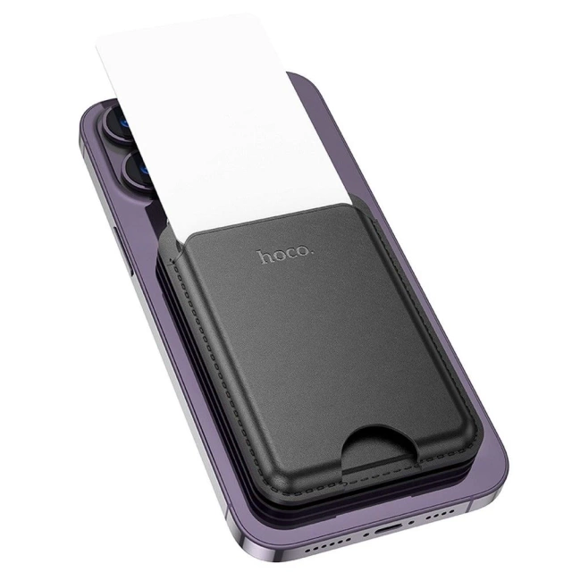 Portfel Magnetyczny Hoco GT3 MagSafe z Podstawką do iPhone Czarny