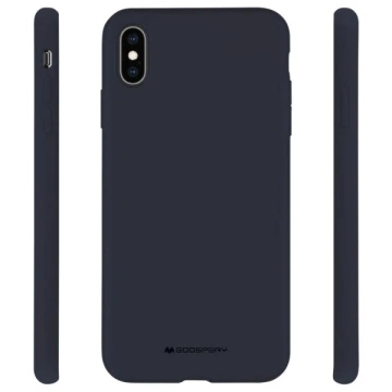 Mercury Silikon-Handyhülle für iPhone Xs Max, Marineblau/Marineblau
