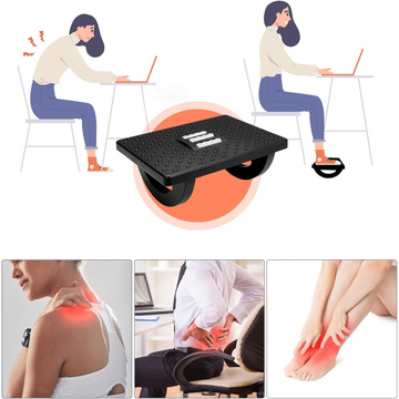 Büro-Fußstütze, Fußstütze, Beine, Fußmassage für Büroarbeit, verstellbare Winkeleinstellung, schwarz