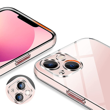 Armored Alogy Hybrid Case mit Kameraabdeckung für Apple iPhone 13 Klarglas