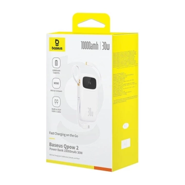 Baseus QPow 2 10000 mAh 30 W Powerbank Weiß