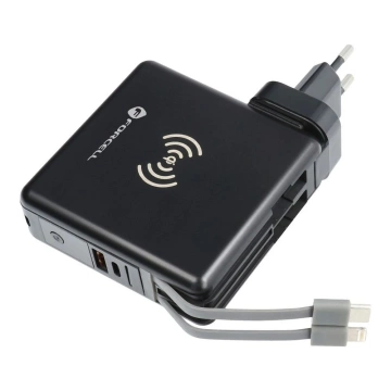 Ładowarka podróżna POWERBANK Forcell 5w1 10000mAh PD QC Wireless 