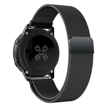 Bransoleta Milanese pasek Alogy stal nierdzewna do smartwatcha 22mm Czarna
