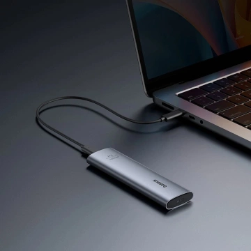 Baseus FlyJoy M.2 NVMe 10 Gb/s SSD-Gehäuse – Graues Gehäuse bis zu 8 TB