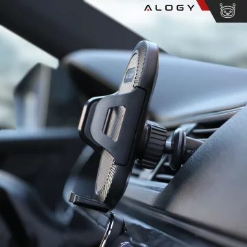 Autotelefonhalter für das Auto 3in1 Alogie an der Windschutzscheibe zum Armaturenbrettgitter, Cockpit Schwarz