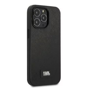 Etui ochronne na telefon Karl Lagerfeld KLHCP13LSFMP2K do Apple iPhone 13 Pro / 13 6,1" hardcase czarny/black Saffiano Plaque