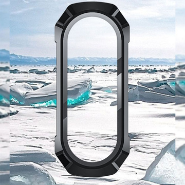 2-in-1-Schutzhülle mit integriertem Glas für Xiaomi Mi Band 7 / 7 NFC Alogy Classic Case Black