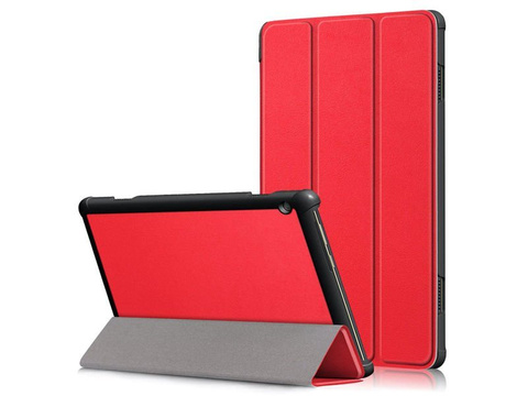 Etui Alogy Book Cover do Lenovo Tab M10 10.1 TB-X605 Czerwone + Szkło